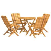 5-delige Tuinset massief teakhout - thumbnail