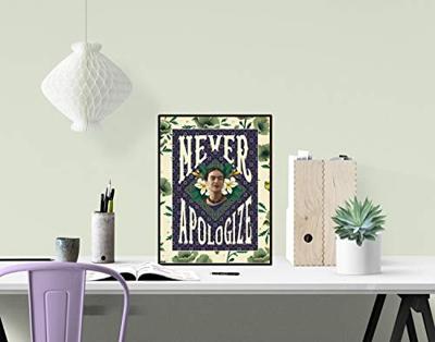 Kunstdruk Frida Kahlo - Never Apologize 30x40cm