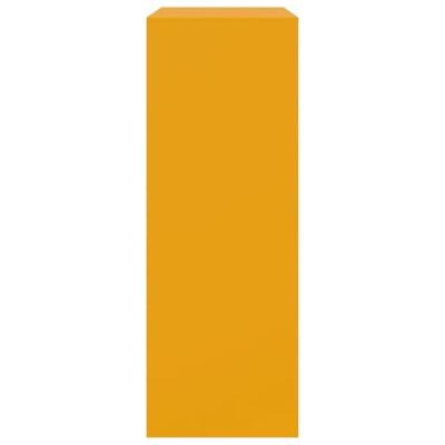 Dressoir 67x39x107 cm staal mosterdgeel