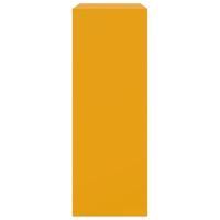 Dressoir 67x39x107 cm staal mosterdgeel - thumbnail