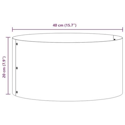VidaXL Plantenring 5 pcs bruin 40 x 40 x 20 cm cortenstaal VidaXL Plantenring 5 pcs bruin 40 x 40 x 20 cm cortenstaal