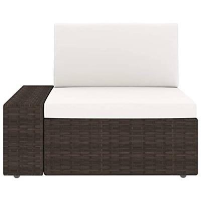 3-delige Loungeset poly rattan bruin - thumbnail
