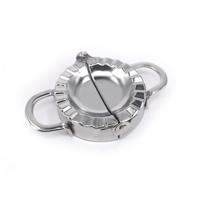RVS knoedel Maker deeg Cutter Dumpling Mould keuken accessoires gebak tools specificatie: Small 7.7 cm met witte doos - thumbnail
