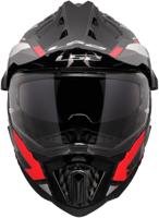 LS2 endurohelm "mx701 explorer carbon frontier ii", inwendig zonnevizier, uitneembaar, wasbaar, hypoallergeen en ademend, verstevigde kinriem, rescue wangkussentjes, dubbele d-voering helmet mx701 expl. car.fr.ii l red/black - thumbnail
