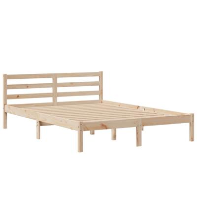 Bed met boekenkast zonder matras massief grenenhout 160x200 cm - thumbnail