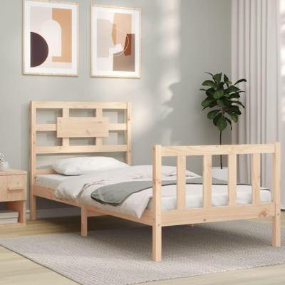 Bedframe zonder matras massief grenenhout 90x200 cm
