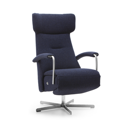 Relaxstoel C-102 Blauw Stof Relaxstoel C-102 Blauw Stof