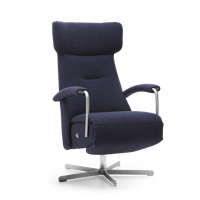 Relaxstoel C-102 Blauw Stof - thumbnail