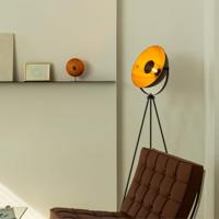 Klassieke vloerlamp Letal | 66/66/148cm | Zwart/Goud | staande lamp geschikt voor E27 LED lichtbron | met voetschakelaar - thumbnail