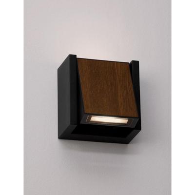 Lyora WandlampKioo zwart met hout - 9136427