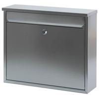 Wandbrievenbus mat RVS 36x10x31cm - thumbnail