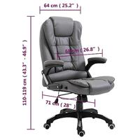 Kantoorstoel kunstleer antraciet - thumbnail