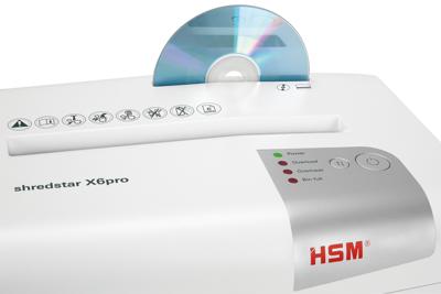 HSM Shredstar X6 pro Papierversnipperaar 7 vellen Cross cut 2 x 15 mm P-5 20 l Ook geschikt voor Paperclips, CDs, DVDs, Nietjes, Creditcards
