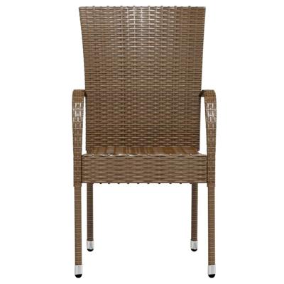 3-delige Tuinset poly rattan bruin