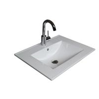 Badmeubelset BWS Salt 60x39cm Met Grepen 2 Lades Met Wastafel 1 Kraangat Ice White - thumbnail