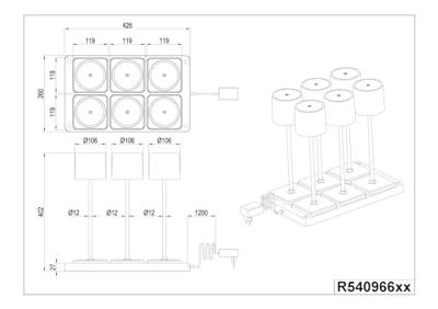 Trio Set van 6 tafellampjesFernandez wit - R54096631