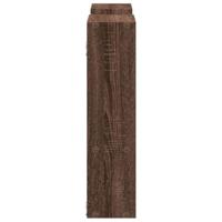 Wandschap 99x15x60 cm bewerkt hout bruin eikenkleurig - thumbnail