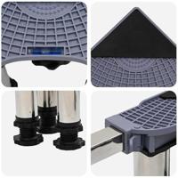 VidaXL Wasmachinebasis grijs 67 x 67 x 21,5 cm roestvrij staal - thumbnail