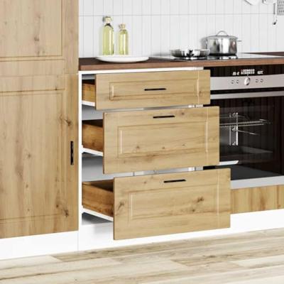 Onderkast Porto bewerkt hout artisanaal eikenkleur
