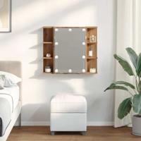 Spiegelkast met LED 70x16,5x60 cm artisanaal eikenkleur - thumbnail