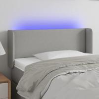 Hoofdbord LED 83x16x78/88 cm stof lichtgrijs - thumbnail
