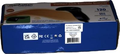 Manhattan 401517 USB-Kit Barcodescanner Kabel 1D Zwart Handmatig USB