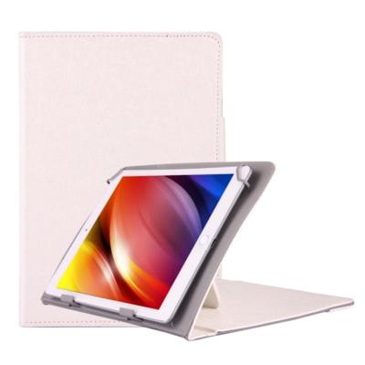 Universele lijnen textuur horizontale Flip lederen draagtas met houder voor 7 inch Tablet PC (wit)