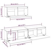 Tv-meubelen 3 st massief grenenhout - thumbnail
