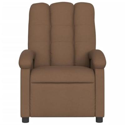 Fauteuil verstelbaar elektrisch stof bruin