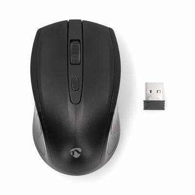 Nedis Muis | Draadloos | 800 / 1200 / 1600 dpi | Instelbare DPI | Aantal knoppen: 4 | Tweehandig - MSWS106BK