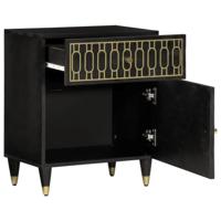 Nachtkastje 50x33x60 cm massief mangohout - thumbnail