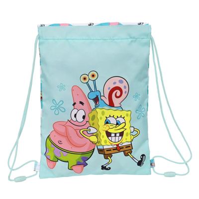 Rugtas met Koordjes Spongebob Stay positive Blauw Wit 26 x 34 x 1 cm Rugtas met Koordjes Spongebob Stay positive Blauw Wit 26 x 34 x 1 cm