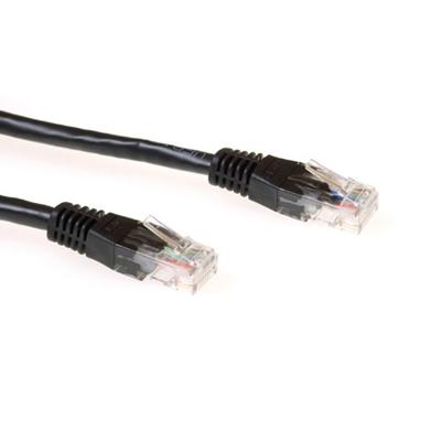 ACT Zwarte 0,5 meter U/UTP CAT6A patchkabels met RJ45 connectoren