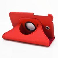 360 graden draaibaar Lichi structuur lederen hoesje met houder voor Samsung Galaxy Tab 3 (7.0) / P3200 / P3210(rood) - thumbnail
