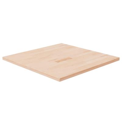 Tafelblad vierkant 70x70x2,5 cm onbehandeld massief eikenhout