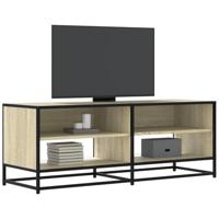Tv-meubel 120,5x40x46cm bewerkt hout metaal sonoma eikenkleurig - thumbnail