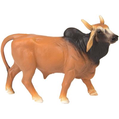 Safari wilde dieren Brahma stier junior 13 cm bruin/zwart
