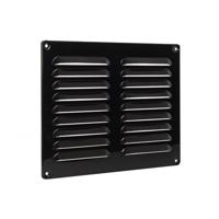 Aluminium Schoepenrooster Opbouw 155 X 155mm - Zwart (1-1616z) - thumbnail