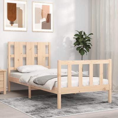 Bedframe zonder matras massief grenenhout 90x200 cm
