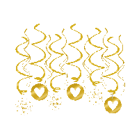 Hangdecoratie Swirl Just Married Goud (12st) - thumbnail