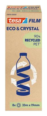 tesa ECO & CRYSTAL 59044-00000-00 tesafilm tesafilm Eco & Crystal Transparant (l x b) 33 m x 19 mm 8 stuk(s)
