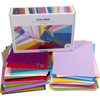 Creativ Company Foam vellen, a4, vel 210x297 cm, diverse kleuren, 40 vel/ 1 doos - thumbnail