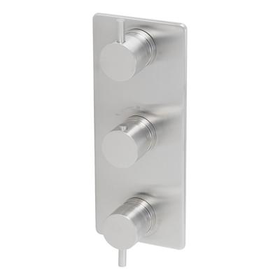 Wiesbaden Caral afbouwdeel inbouwthermostaat 3 weg geborsteld staal