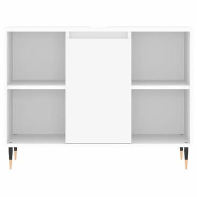 Badkamerkast 80x33x60 cm bewerkt hout wit