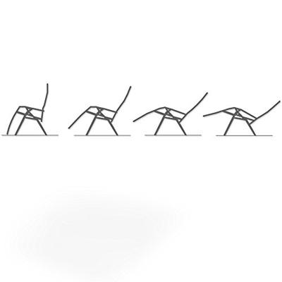 Tuinstoel - Ligstoel Zwart Opvouwbaar Tuinstoel - Ligstoel Zwart Opvouwbaar