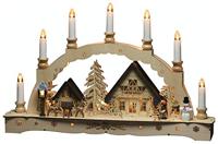 Konstsmide 3254-100 LED-silhouet Dorp, Sneeuwpop, Kinderen Warmwit LED Natuur Stroomvoorziening kiesbaar - thumbnail