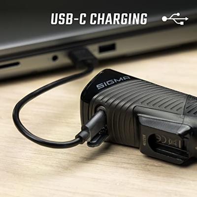 Sigma koplamp buster 800 led helmhouder -li-ion accu usb - thumbnail
