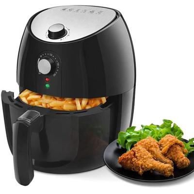 Airfryer Hetelucht Friteuse 3.5L Zwart/Zilver - Timer & Automatische Uitschakeling