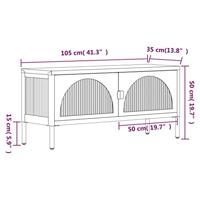 Tv-meubel 105x35x50 cm glas en staal zwart - thumbnail