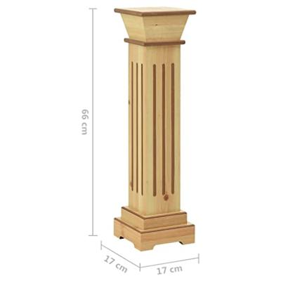 VidaXL Plantenstandaard klassieke zuil vierkant 17x17x66 cm mdf hout VidaXL Plantenstandaard klassieke zuil vierkant 17x17x66 cm mdf hout